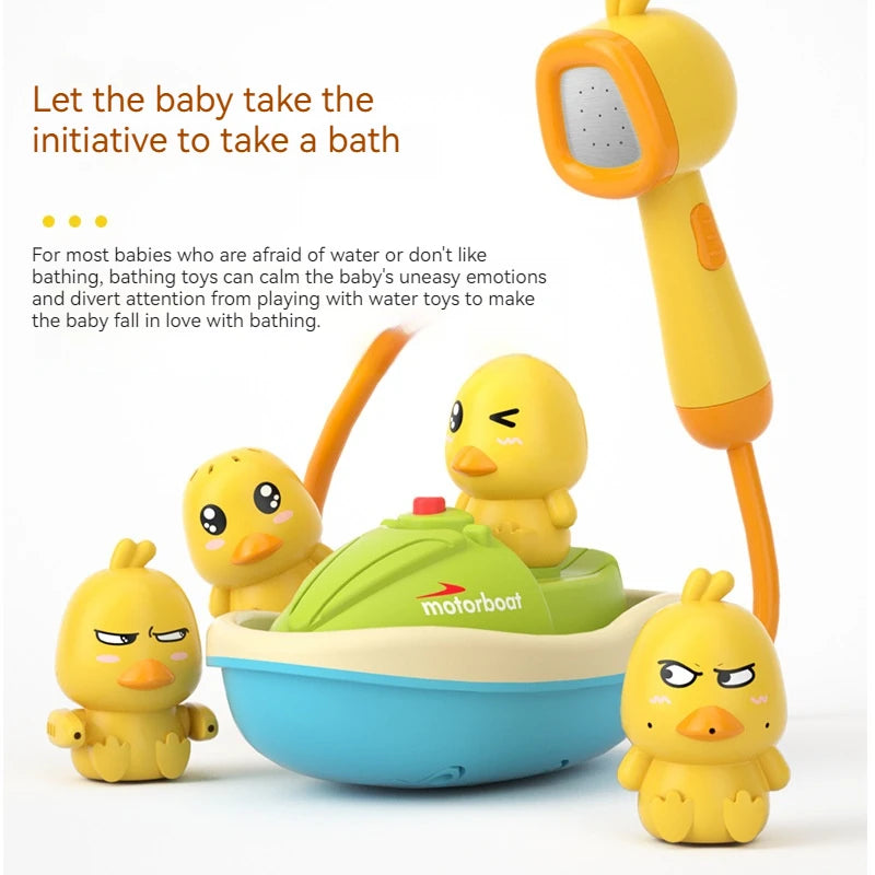 Cute Electric Duck Spraying Bath Toy