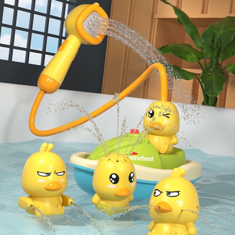 Cute Electric Duck Spraying Bath Toy