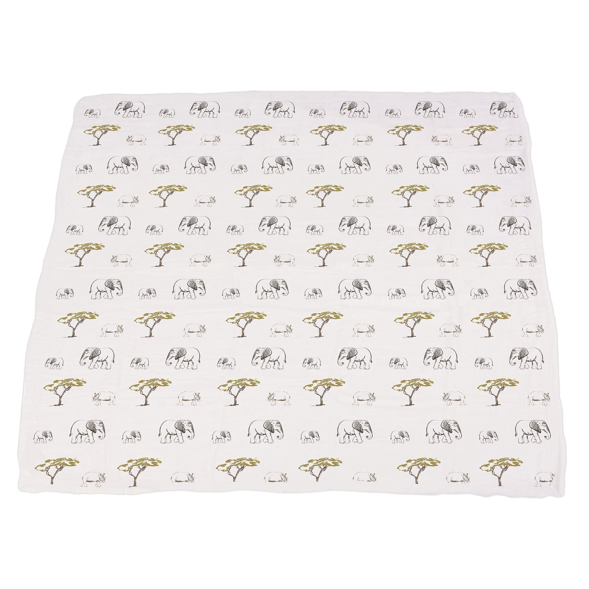 Lion, Rhinos and Elephants Bamboo Newcastle Blanket